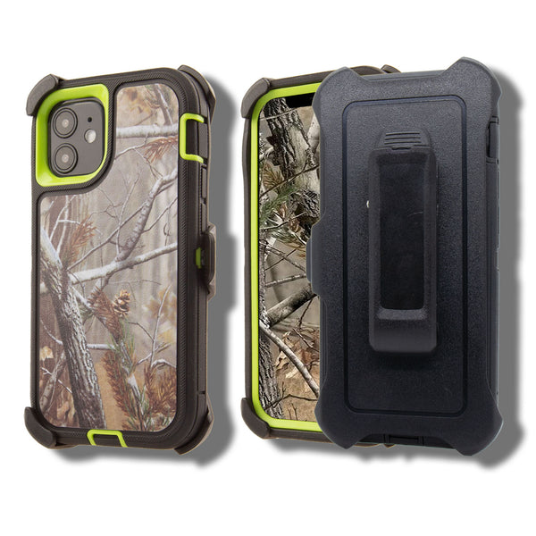 Shockproof Case for Apple iPhone 12 6.1" Camouflage Clip Cover Rugged Heavy Duty