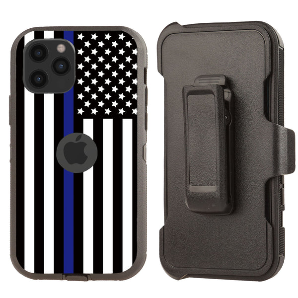 Shockproof Case for Apple iPhone 12 Pro Max Police Flag Cover Rugged Heavy Duty