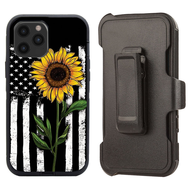 Shockproof Case for Apple iPhone 12 Pro Max Cover Clip Sunflower Flag