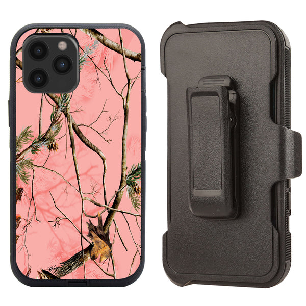 Shockproof Case for Apple iPhone 12 Pro Max Cover Clip Pink Camouflage