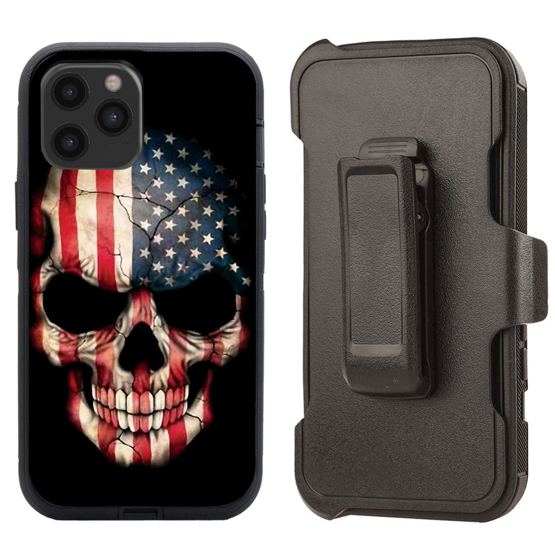 Shockproof Case for Apple iPhone 12 Pro Max Cover Clip Skull