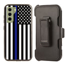 Shockproof Case for Samsung Galaxy S21 FE Police Flag Cover Rugged Heavy Duty