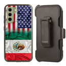 Shockproof Case for Samsung Galaxy S21 FE Mexico USA Flag Combined