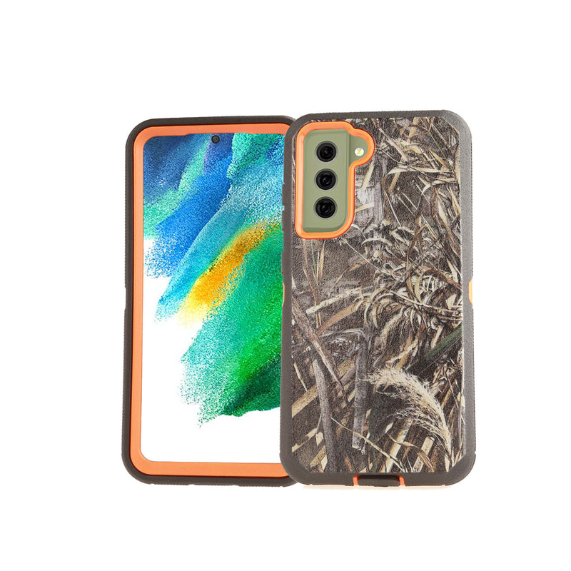 Shockproof Case for Samsung Galaxy S21 FE Camouflage Clip Cover Rugged Heavy