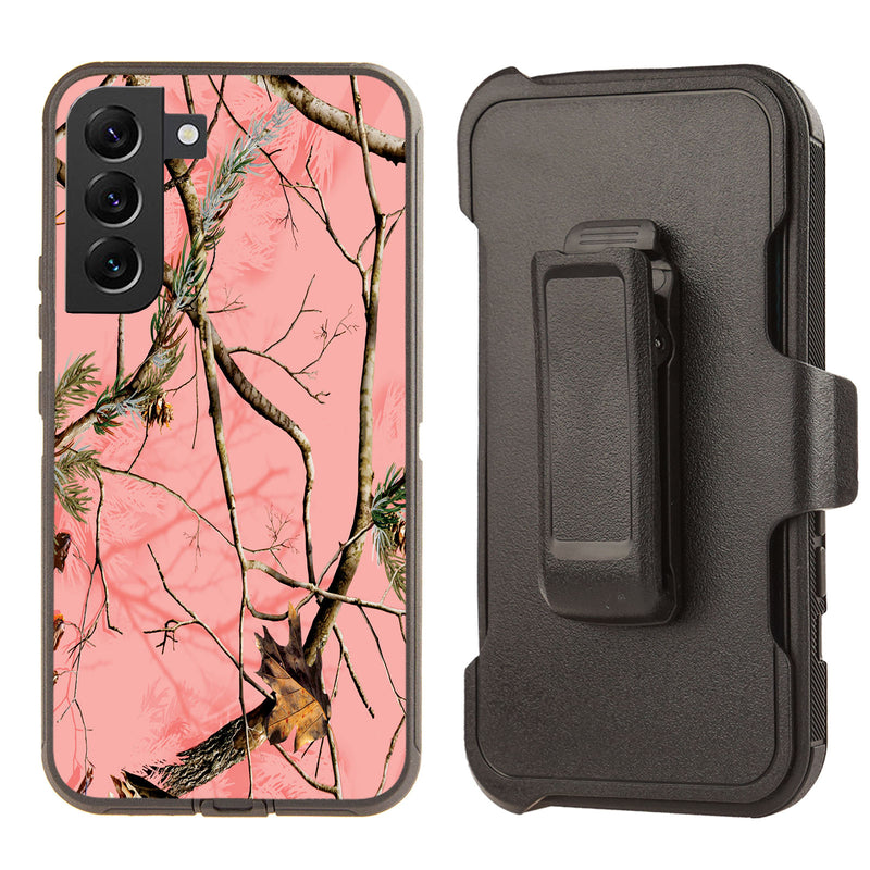 Shockproof Case for Samsung Galaxy S23 Cover Pink Camouflage