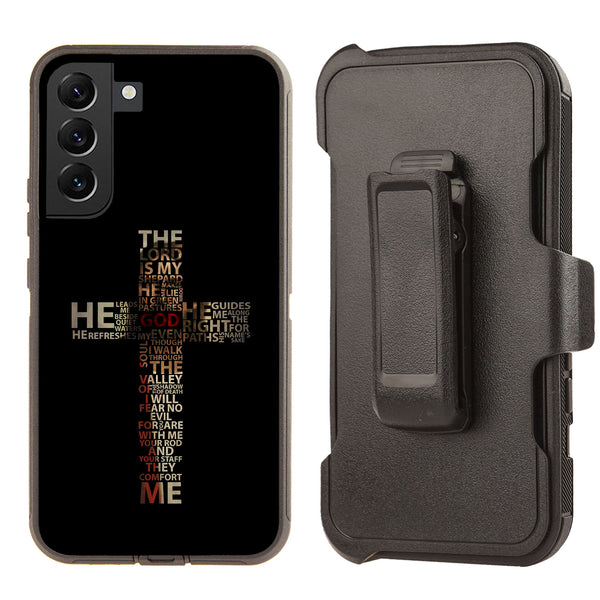 Shockproof Case for Samsung Galaxy S23 Cover Clip Cross Christian