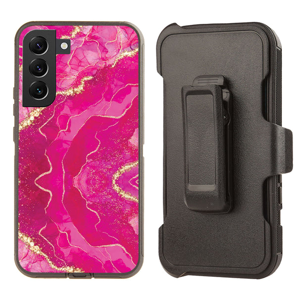 Shockproof Case for Samsung Galaxy S23 Cover Pink Marble