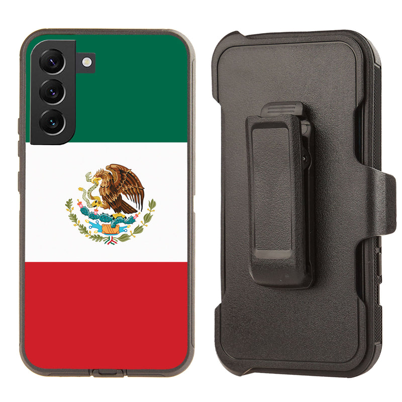 Shockproof Case for Samsung Galaxy S23 Cover Clip Mexico Flag