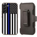 Shockproof Case for Samsung Galaxy S22 Thin Blue Line Flag Cover Rugged