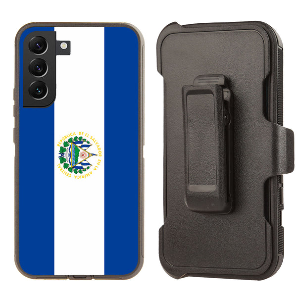 Shockproof Case for Samsung Galaxy S23 Cover Clip El Salvador Flag