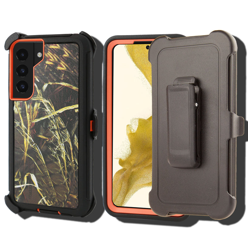 Shockproof Case for Samsung Galaxy S22 Camouflage Clip Cover Rugged Heavy Duty