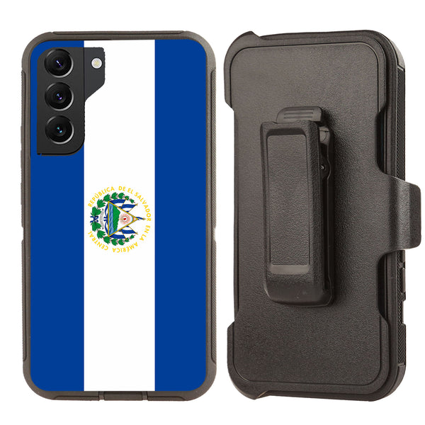 Shockproof Case for Samsung Galaxy S22+ PLUS Flag El Salvador Cover Clip Rugged