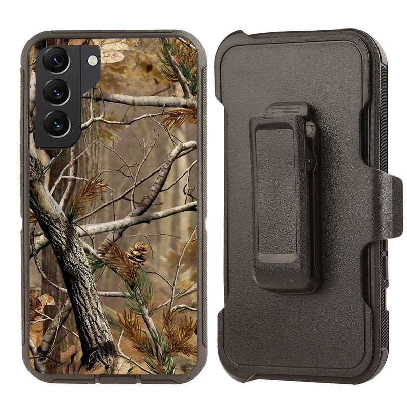 Shockproof Case for Samsung Galaxy S23 Plus Camouflage Tree Brown Cover Clip
