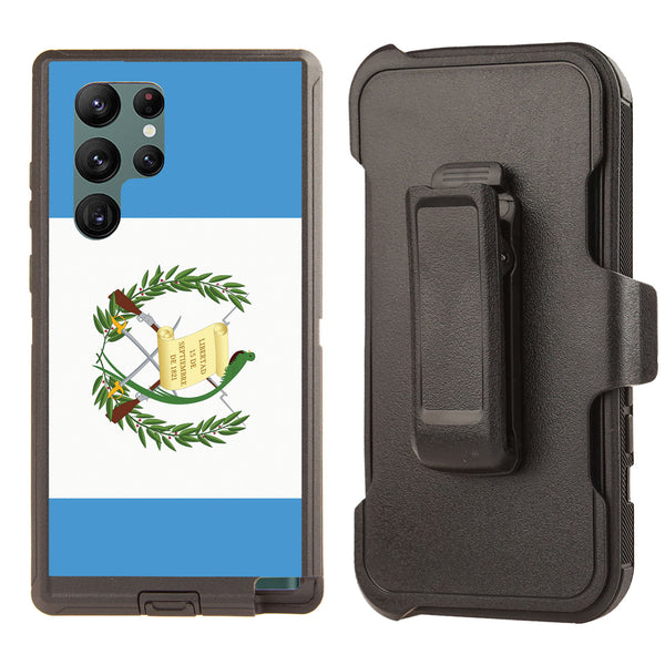 Shockproof Case for Samsung Galaxy S23 Ultra with Clip Guatemala Flag