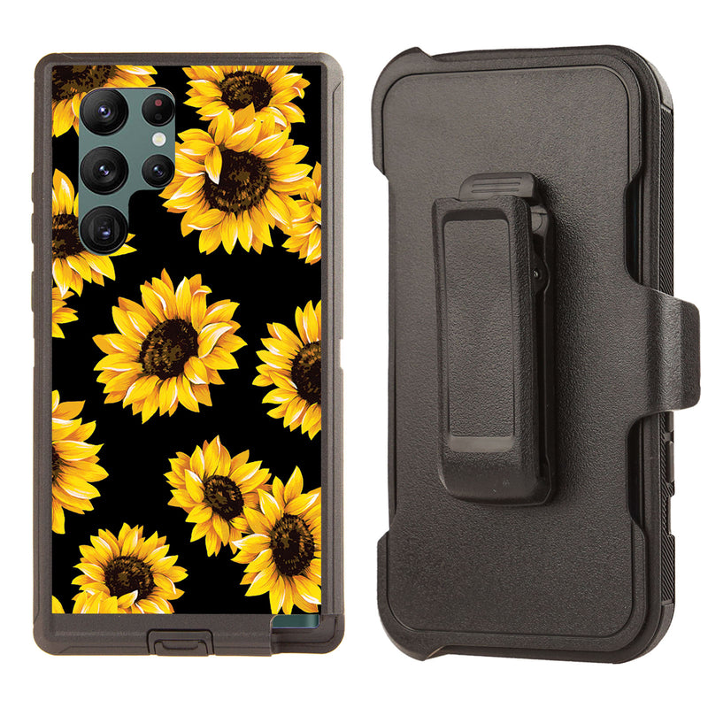 Shockproof Case for Samsung Galaxy S22 Ultra Sunflower