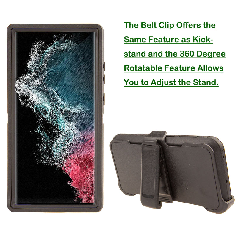 Shockproof Case for Samsung Galaxy S23 Ultra with Clip Daisy
