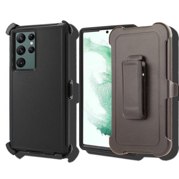 Shockproof Case for Samsung Galaxy S22 Ultra Cover Clip Rugged Heavy Duty