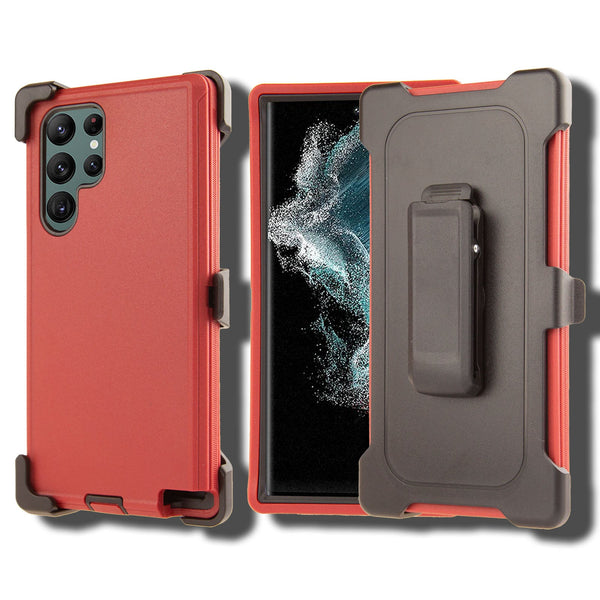 Shockproof Case for Samsung Galaxy S23 Ultra Cover Clip Rugged Heavy Duty