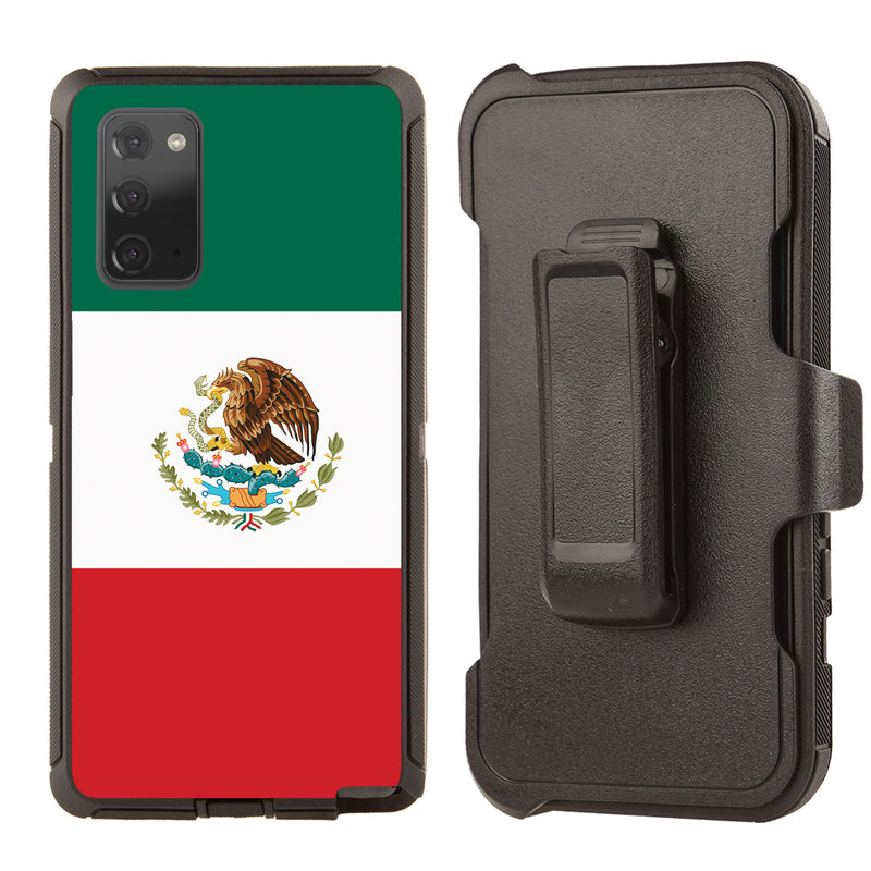 Shockproof Case for Samsung Galaxy Note 20 Cover Clip Mexico Flag
