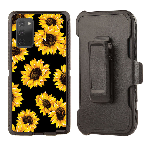 Shockproof Case for Samsung Galaxy Note 20 Cover Clip Sunflower