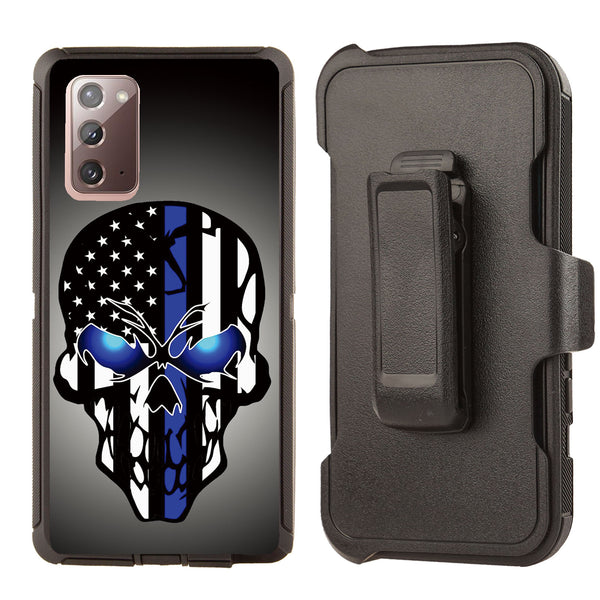Shockproof Case for Samsung Galaxy Note 20 Cover Clip Punisher Skull