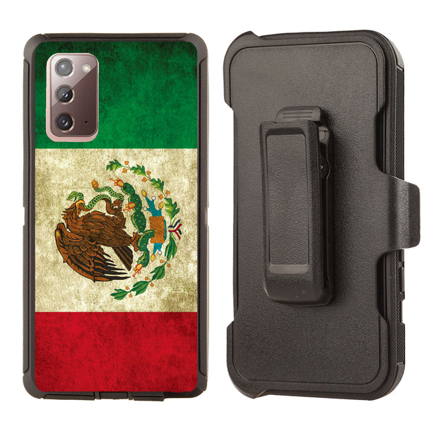 Shockproof Case for Samsung Galaxy Note 20 Cover Clip Mexico Flag