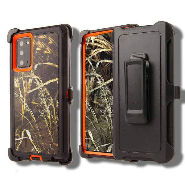 Shockproof Case for Samsung Galaxy Note 20 Camouflage Clip Cover Rugged Heavy