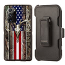 Shockproof Case for Samsung Galaxy Note 20 Ultra Clip Deer Skull USA Flag Rugged