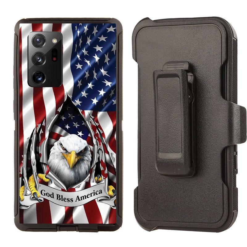 Shockproof Case for Samsung Galaxy Note 20 Ultra Clip Eagle Flag