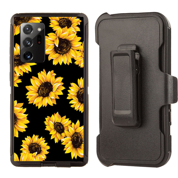 Shockproof Case for Samsung Galaxy Note 20 Ultra Clip Sunflower