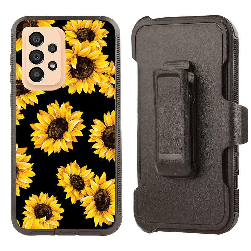 Shockproof Case for Samsung Galaxy A33 5G Cover Clip Sunflower