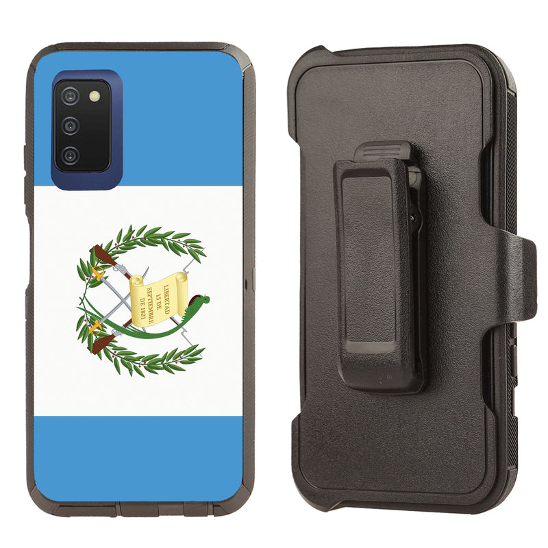 Shockproof Case for Samsung Galaxy A03S Guatemala Flag Cover Clip Rugged Heavy