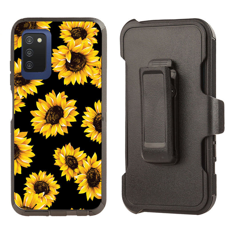 Shockproof Case for Samsung Galaxy A03S Sunflower Sun Flower Cover Clip Rugged