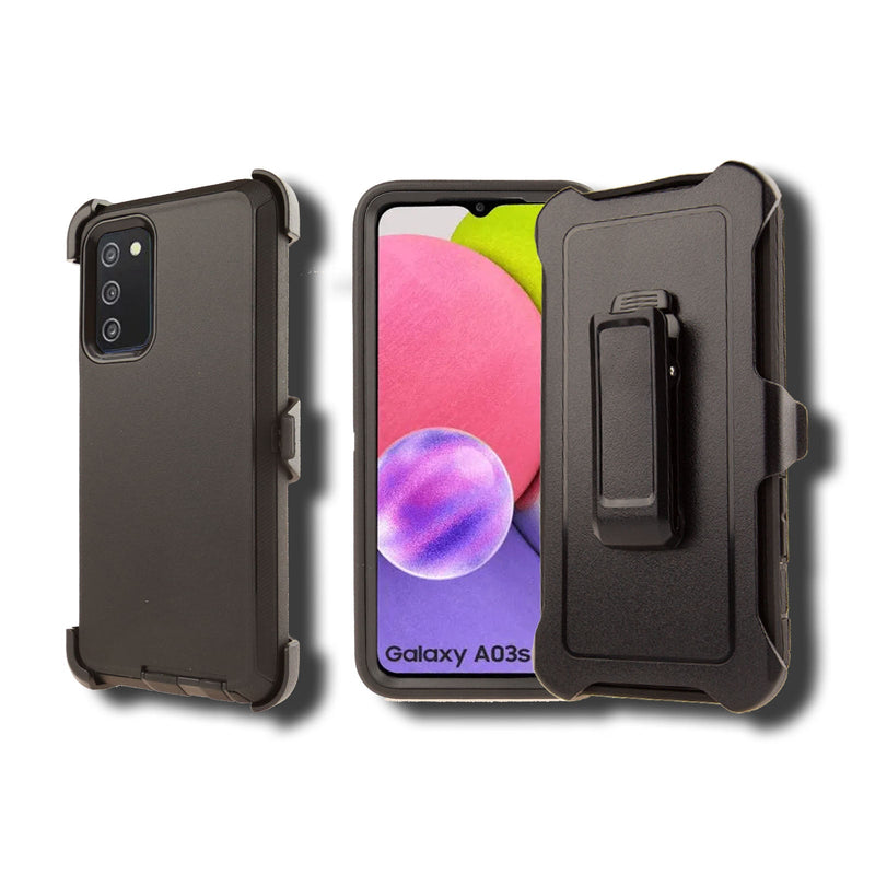 Shockproof Case for Samsung Galaxy A03S Cover Clip Rugged Heavy Duty