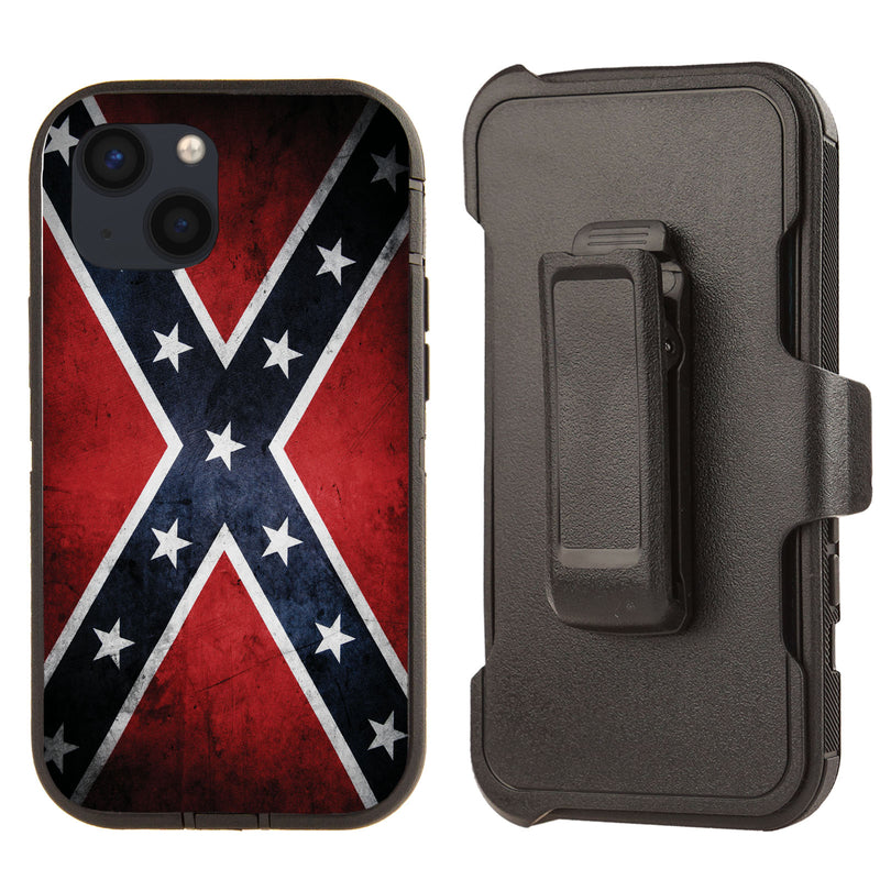 Shockproof Case for Apple iPhone 13 Clip Rebel Flag