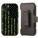 Rugged Shockproof Case with clip for Apple iPhone 13/14 Military Flag Camouflage