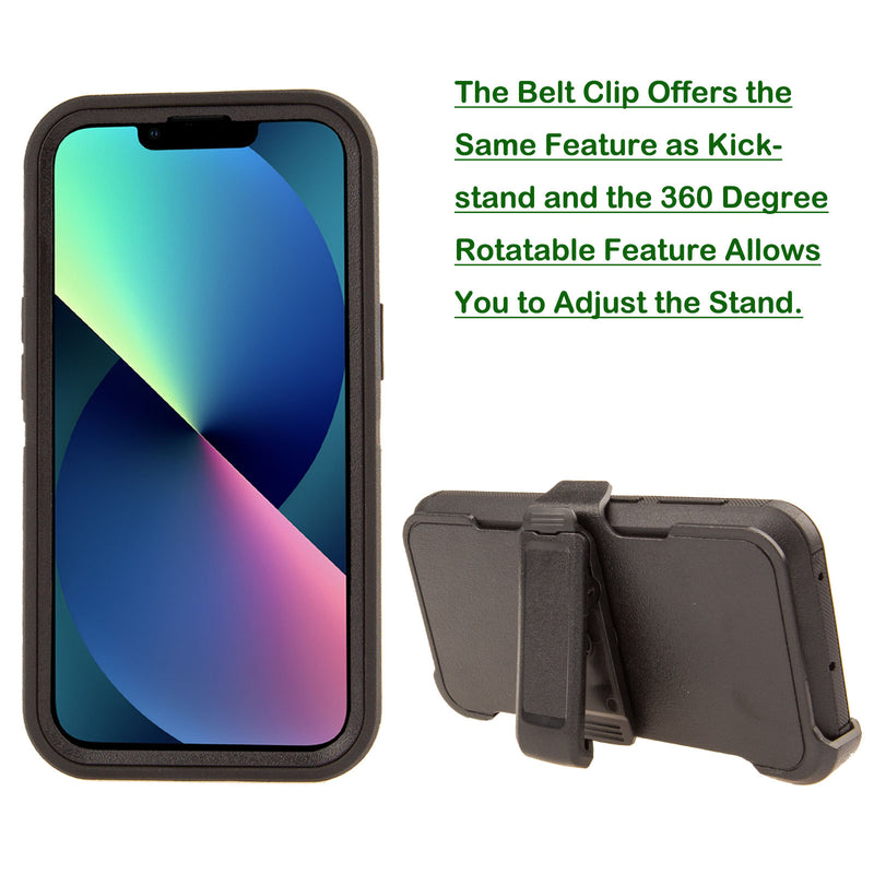 Rugged Shockproof Case with clip for Apple iPhone 13/14 Sunflower