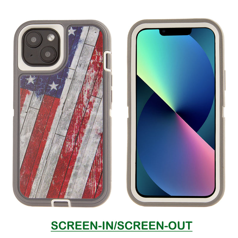 Shockproof Case for Apple iPhone 13 Camouflage Clip Cover Rugged Heavy Duty