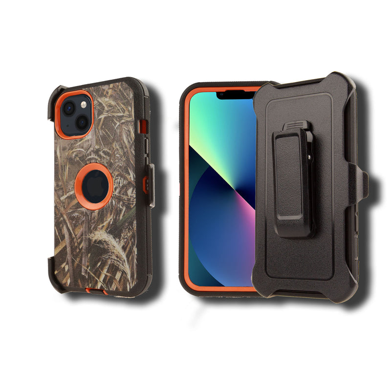 Shockproof Case for Apple iPhone 13 Screen Protector Camouflage Clip Cover