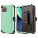 Rugged Shockproof Case with clip for Apple iPhone 14+/15+ Mint Green