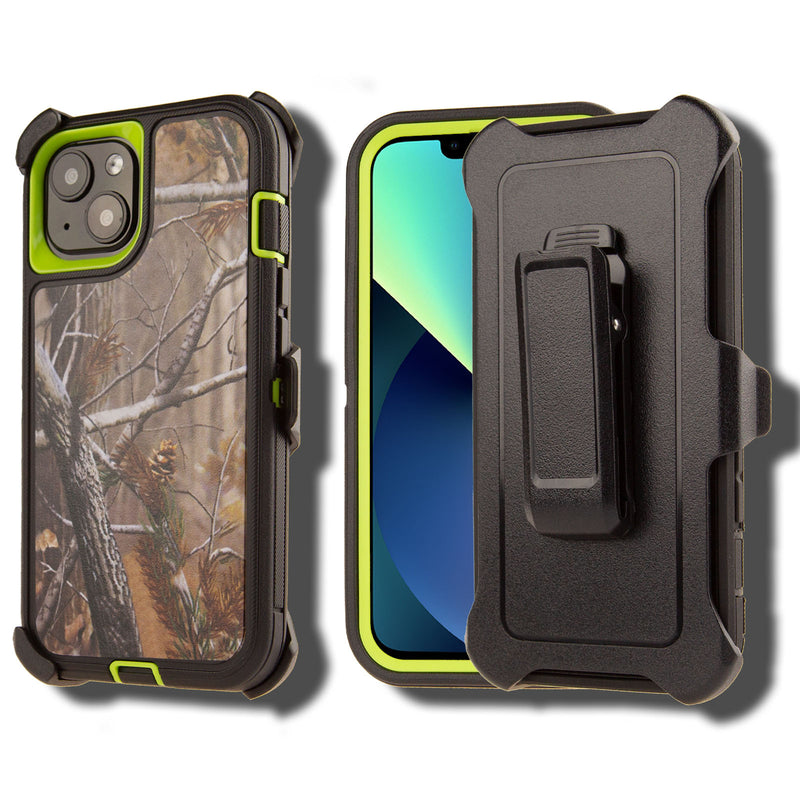 Shockproof Case for Apple iPhone 13 Camouflage Clip Cover Rugged Heavy Duty