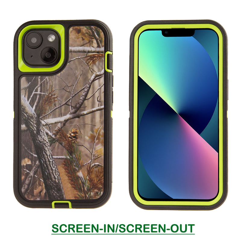 Shockproof Case for Apple iPhone 13 Camouflage Clip Cover Rugged Heavy Duty