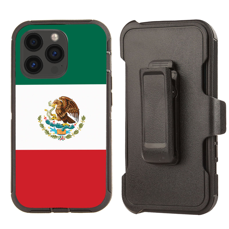 Shockproof Case for Apple iPhone 13 Pro Rugged Heavy Duty Mexico Flag