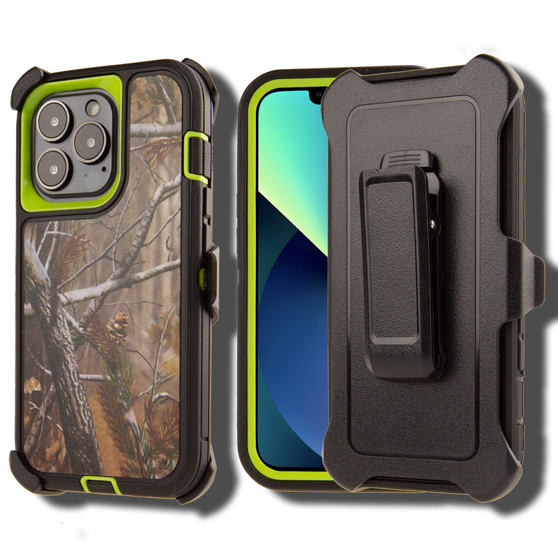 Shockproof Case for Apple iPhone 13 Pro Camouflage Clip Cover Rugged Heavy Duty