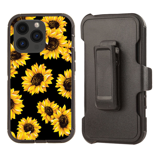 Shockproof Case for Apple iPhone 13 Pro Max Sunflower Sun Flower Cover Clip