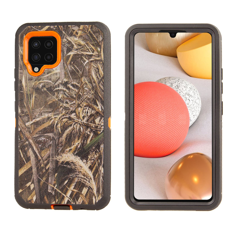 Shockproof Case for Samsung Galaxy A42 5G Screen Protector Camouflage Clip Cover
