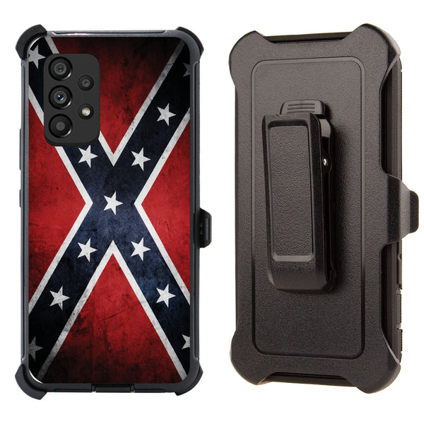 Shockproof Clip Case for Samsung Galaxy A53 5G Rebel Flag