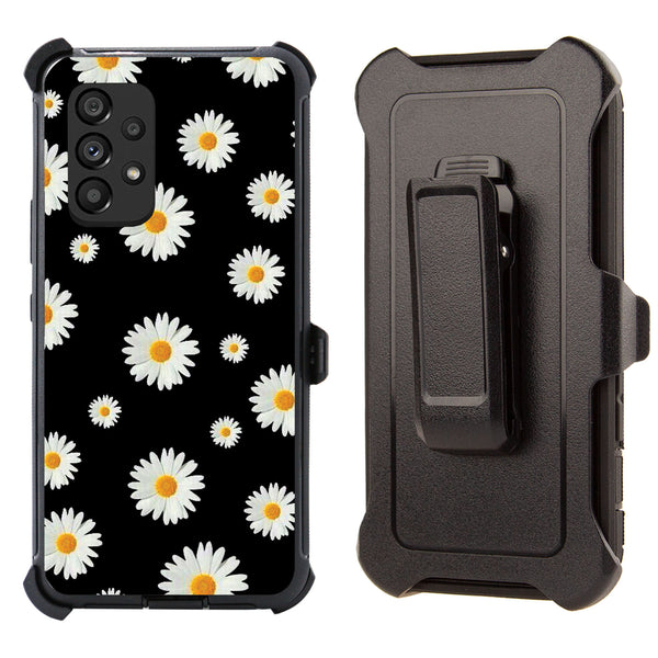 Shockproof Clip Case for Samsung Galaxy A53 5G Daisy