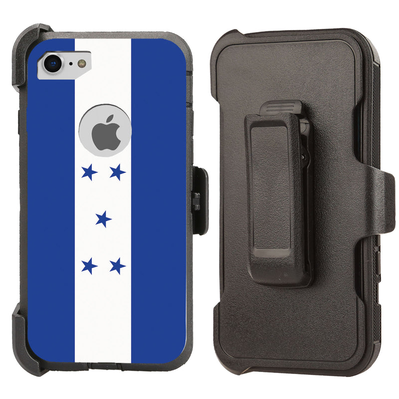 Shockproof Case for Apple iPhone 7 8 Screen Protector Honduras Flag Cover Clip
