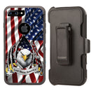 Shockproof Case for Apple iPhone 7+ 8+ Flag Eagle Cover Clip Rugged Heavy